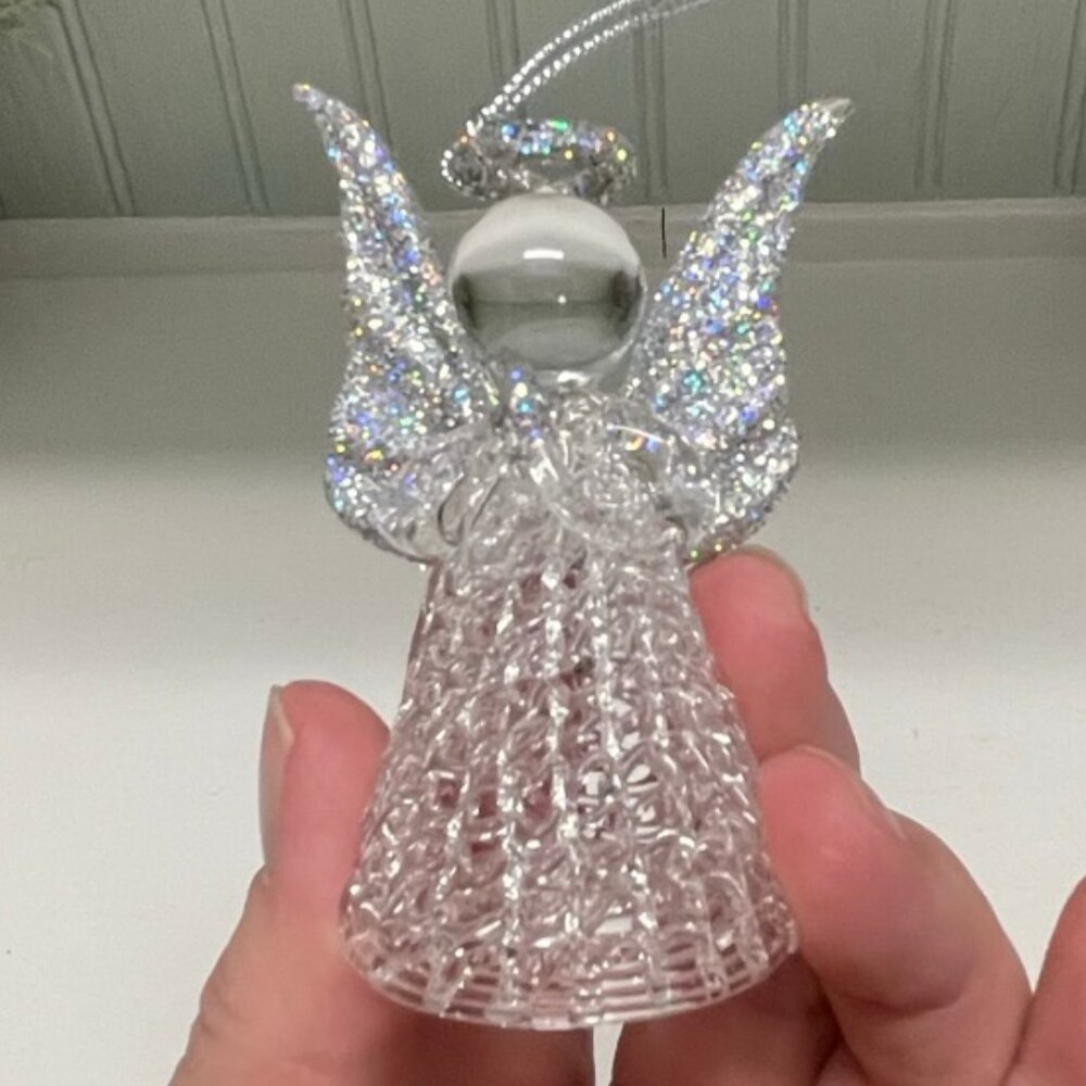 Unique Treasure Ornaments Spun Glass Angel Ornament - Picture 7 of 9